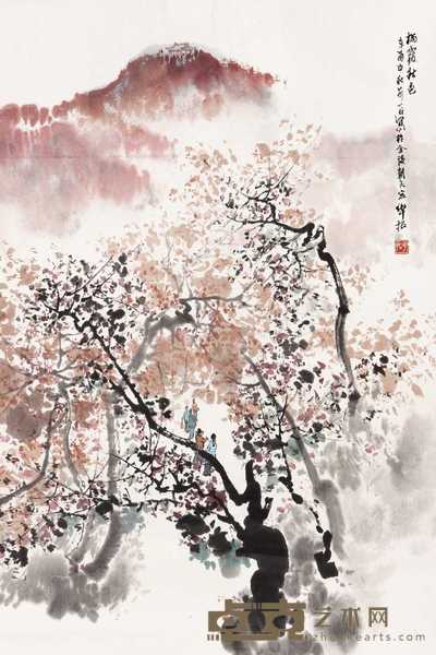 华拓 1981年作 栖霞秋色 镜心 69×46cm